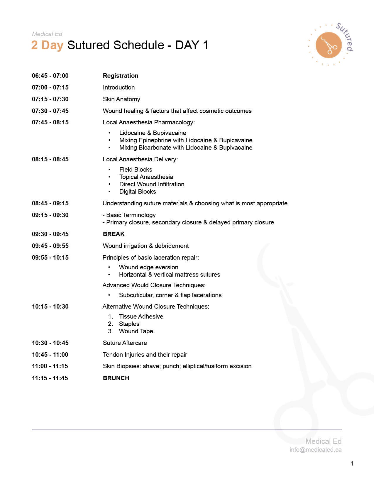 2 Day SUTURED in Ottawa, ON (December 6-7, 2025)