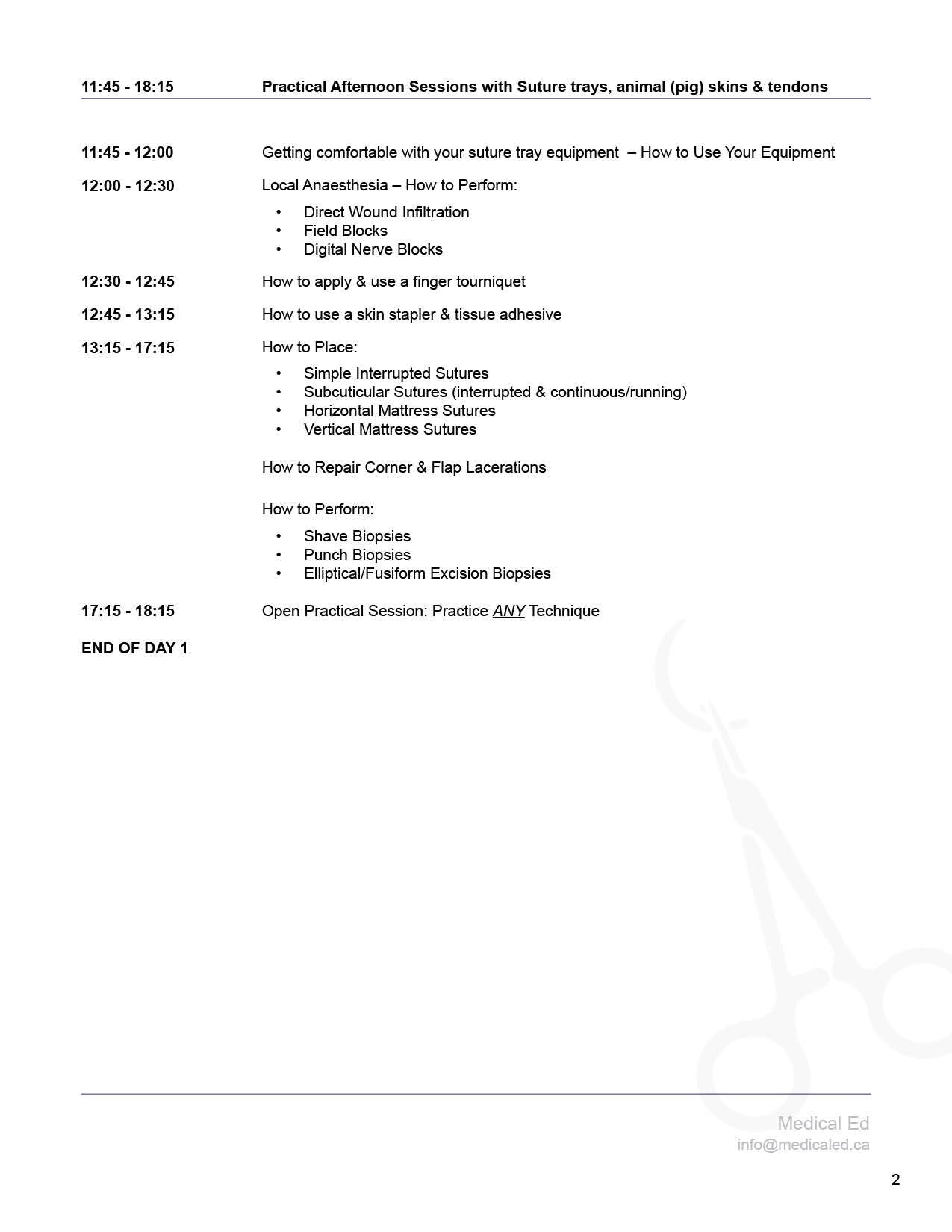 2 Day SUTURED in Ottawa, ON (December 6-7, 2025)