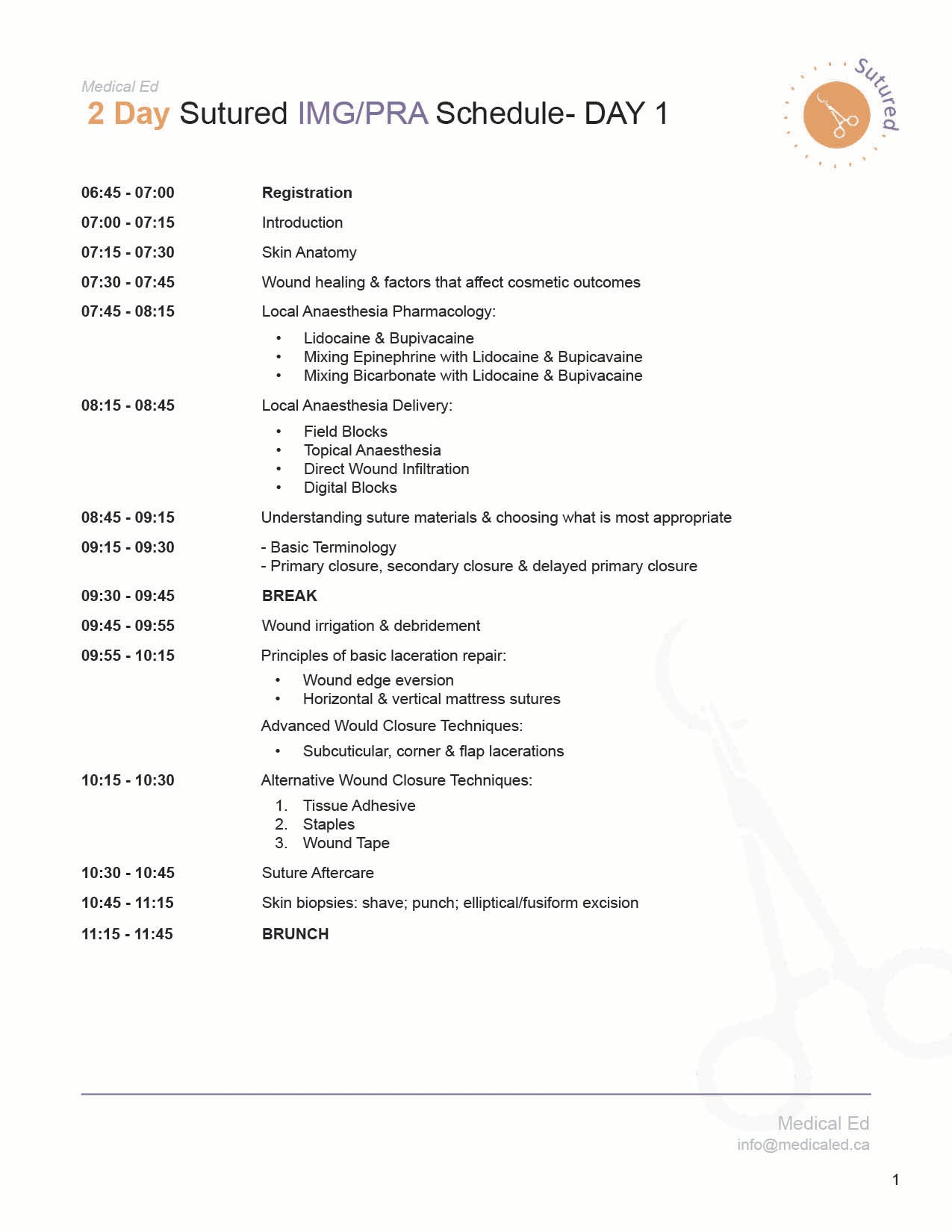 2 Day SUTURED IMG/PRA in Toronto, ON (December 12-13, 2026)