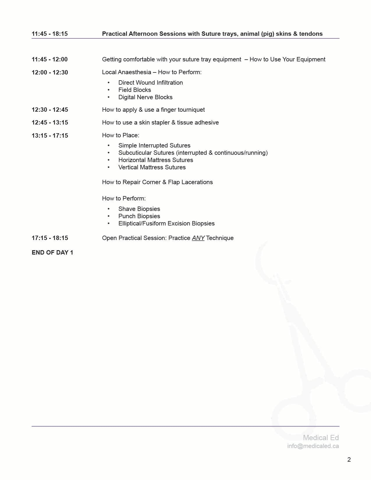 2 Day SUTURED IMG/PRA in Toronto, ON (December 12-13, 2026)